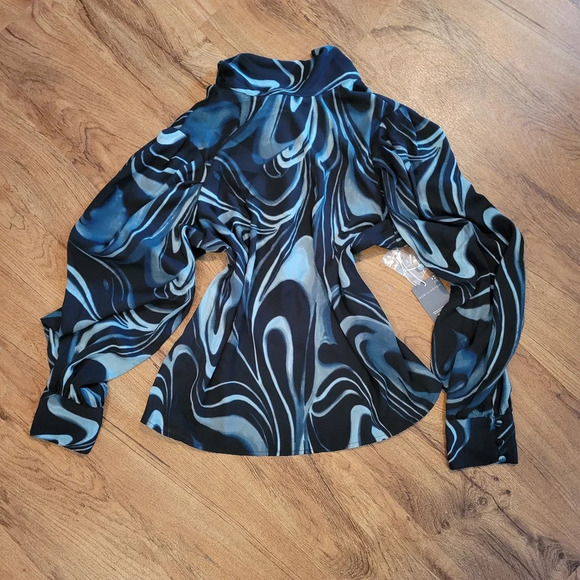 Worthington Tops - NWT Worthington Swirl Tie up Blouse Size Medium